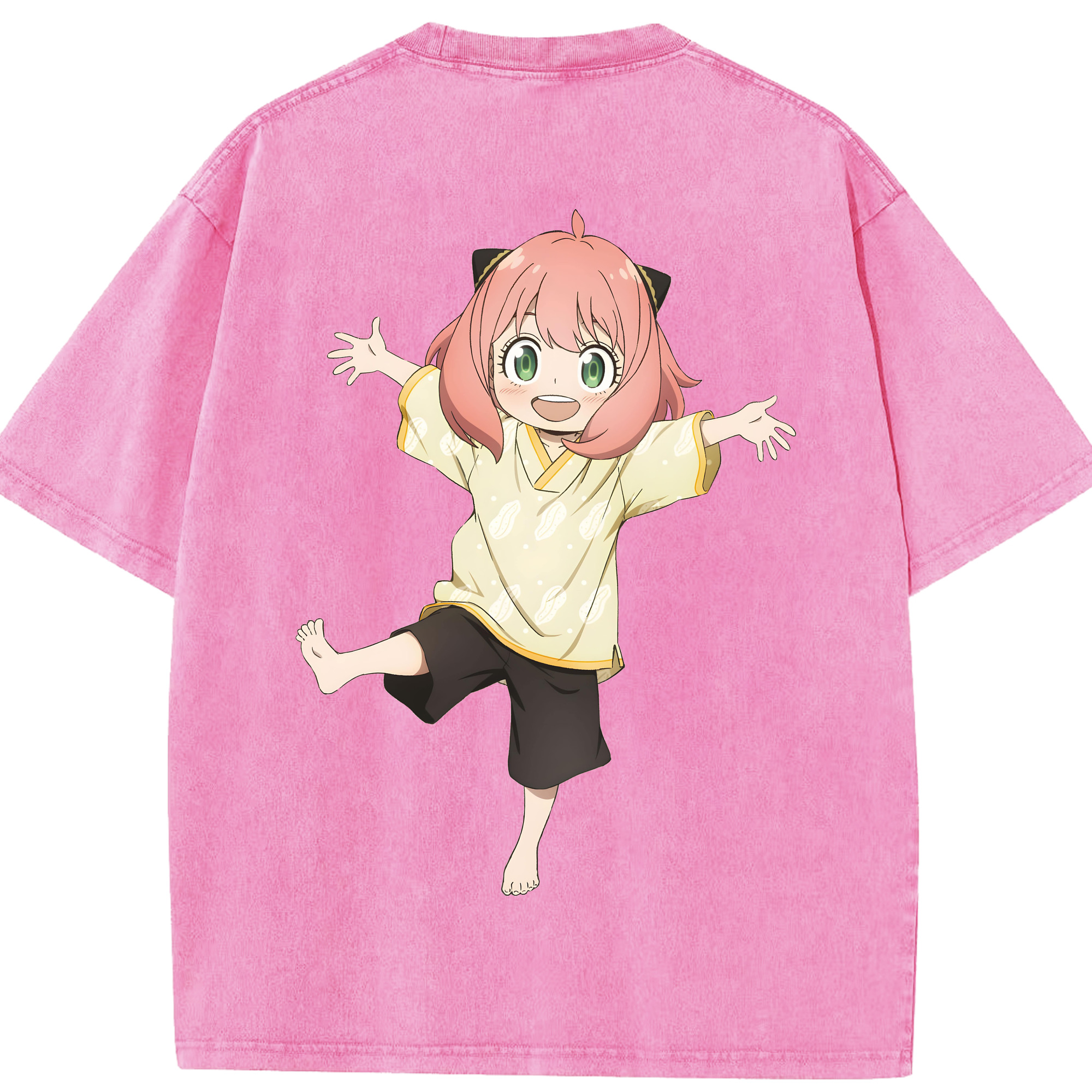 （画像用） SPY×FAMILY间谍家家酒 綿100% ヴィンテージ風 半袖Tシャツ（背面プリント）